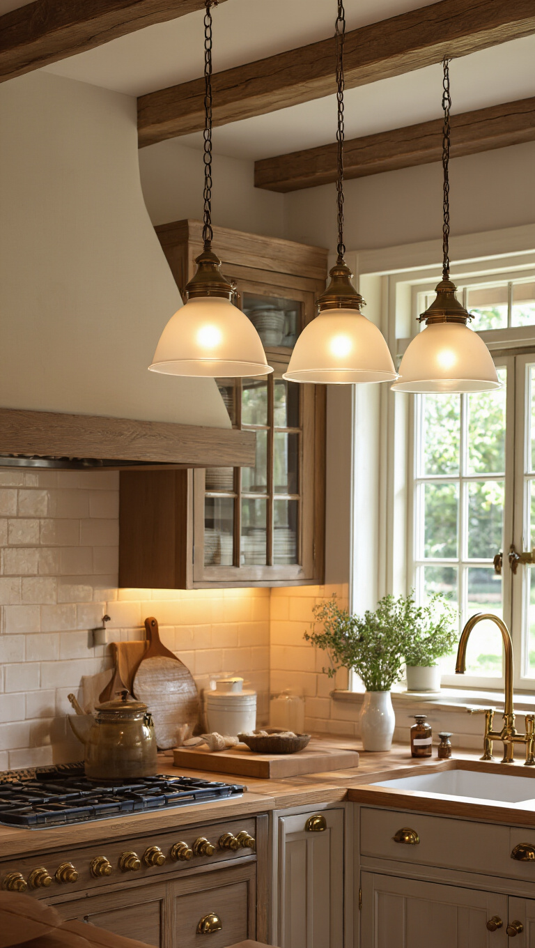 11. Brighten with Milk Glass Shades