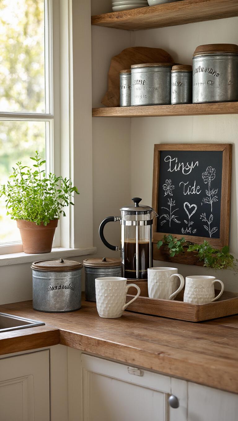13. Incorporate a Charming Coffee Station