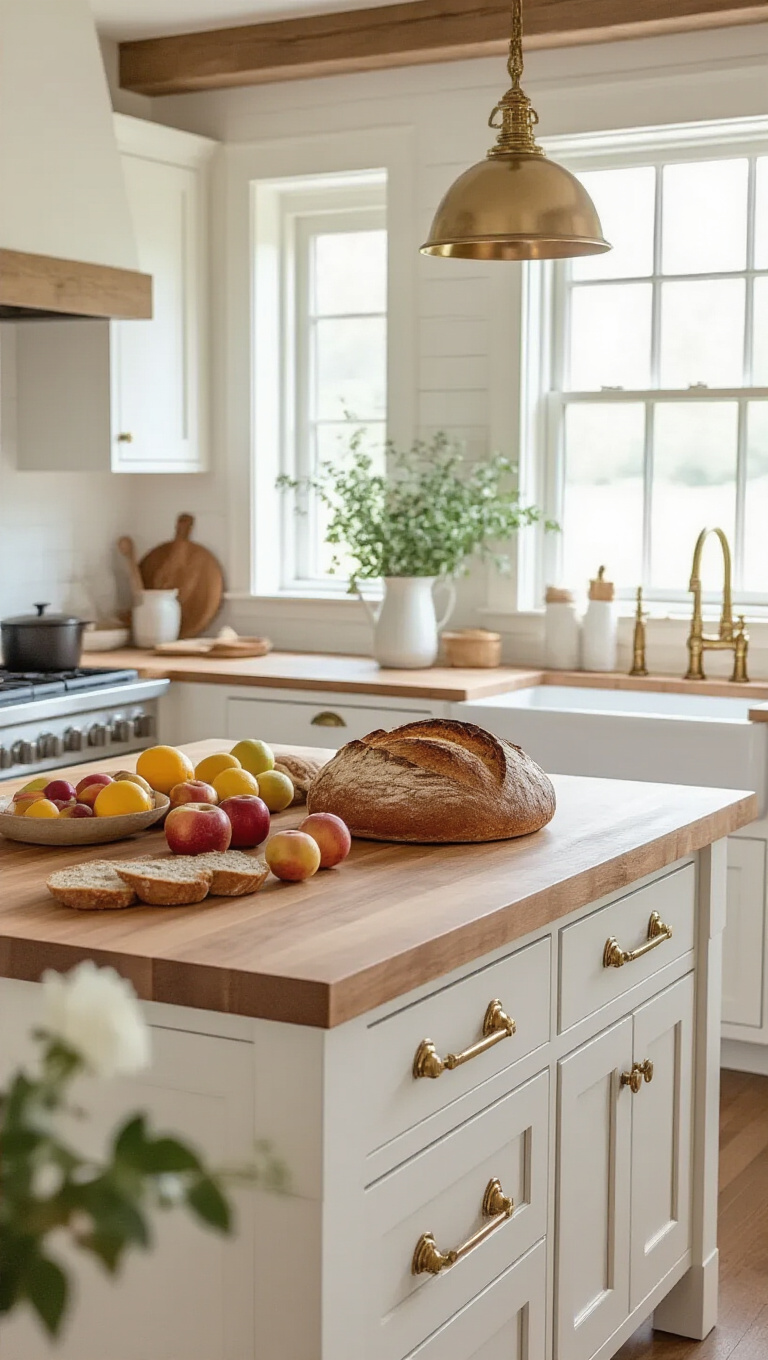 8. Opt for Butcher Block Countertops for Warmth and Functionality