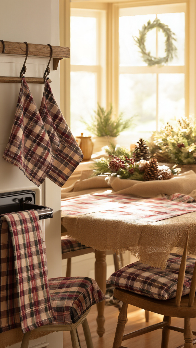 1. Cozy Plaid Accents