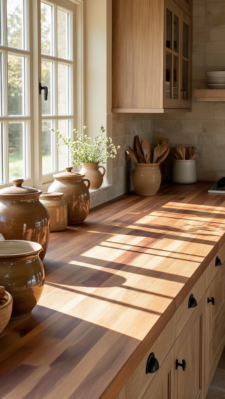 10. Evoke Elegance with Butcher Block Countertops