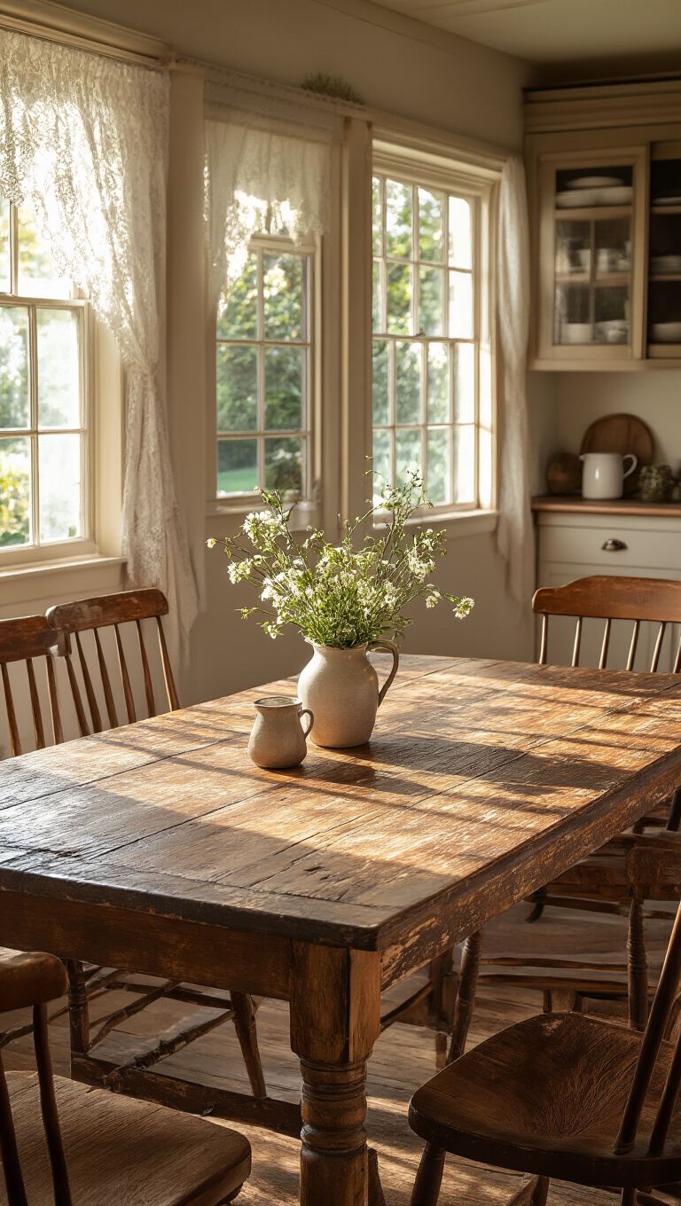 4. Accentuate with Distressed Furniture