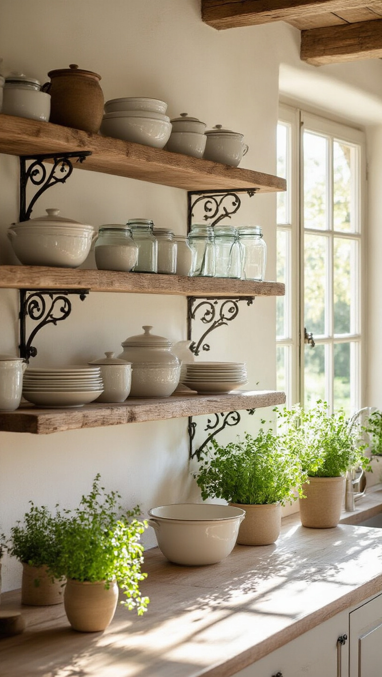 5. Install Open Shelving for Practical Elegance