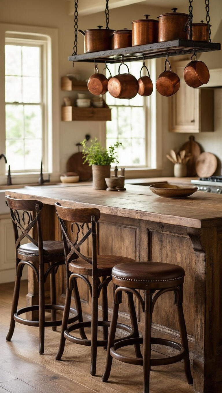 7. Add Character with Antique Bar Stools