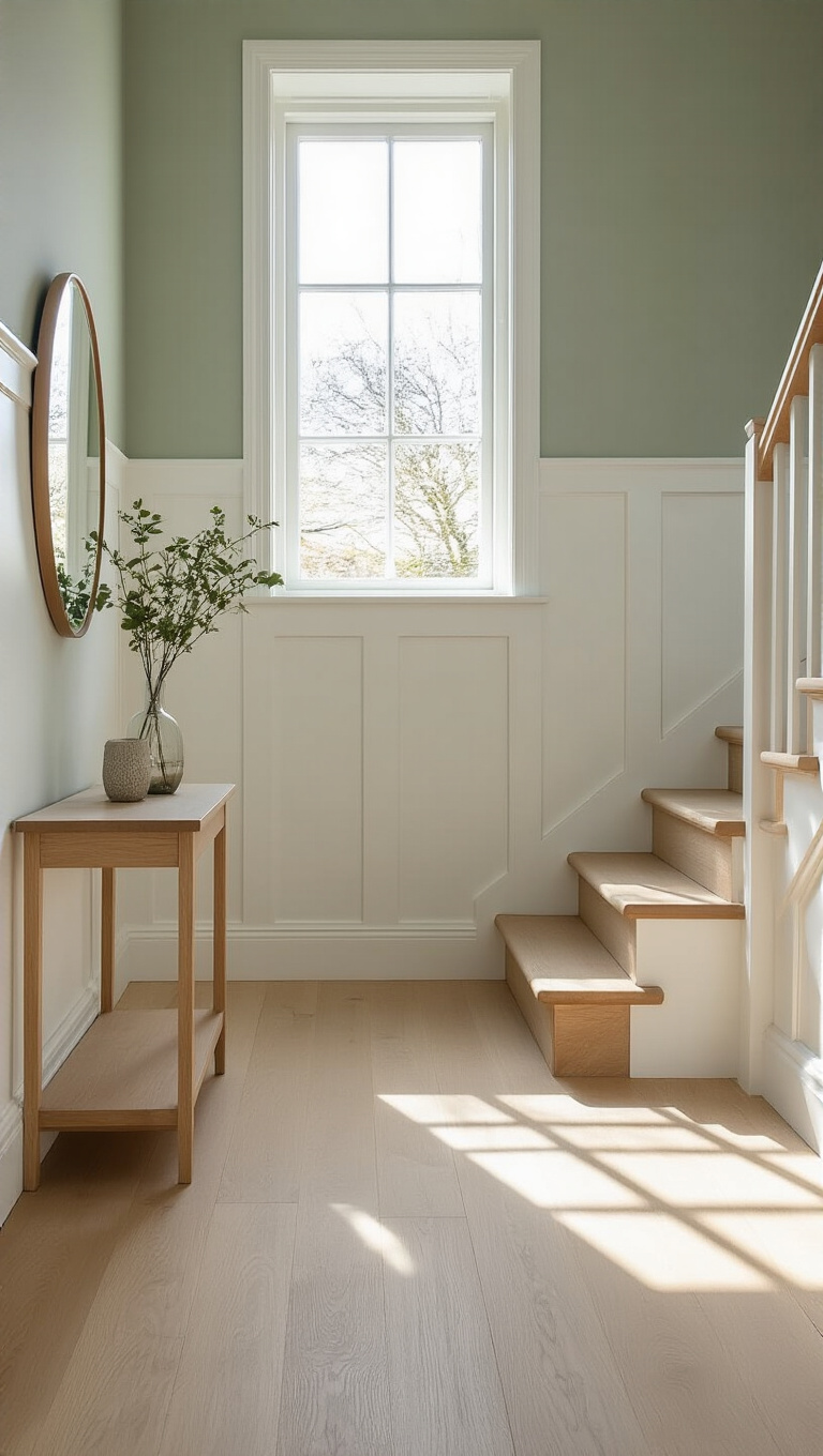 10. Minimalist Nordic-Style Hallway Panelling
