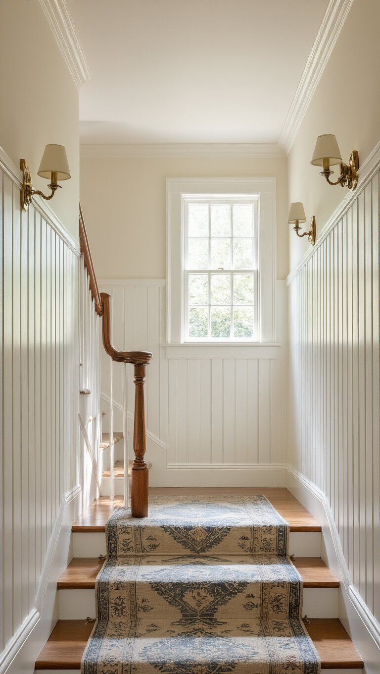 7. Rustic Beadboard Hallway Panelling Ideas
