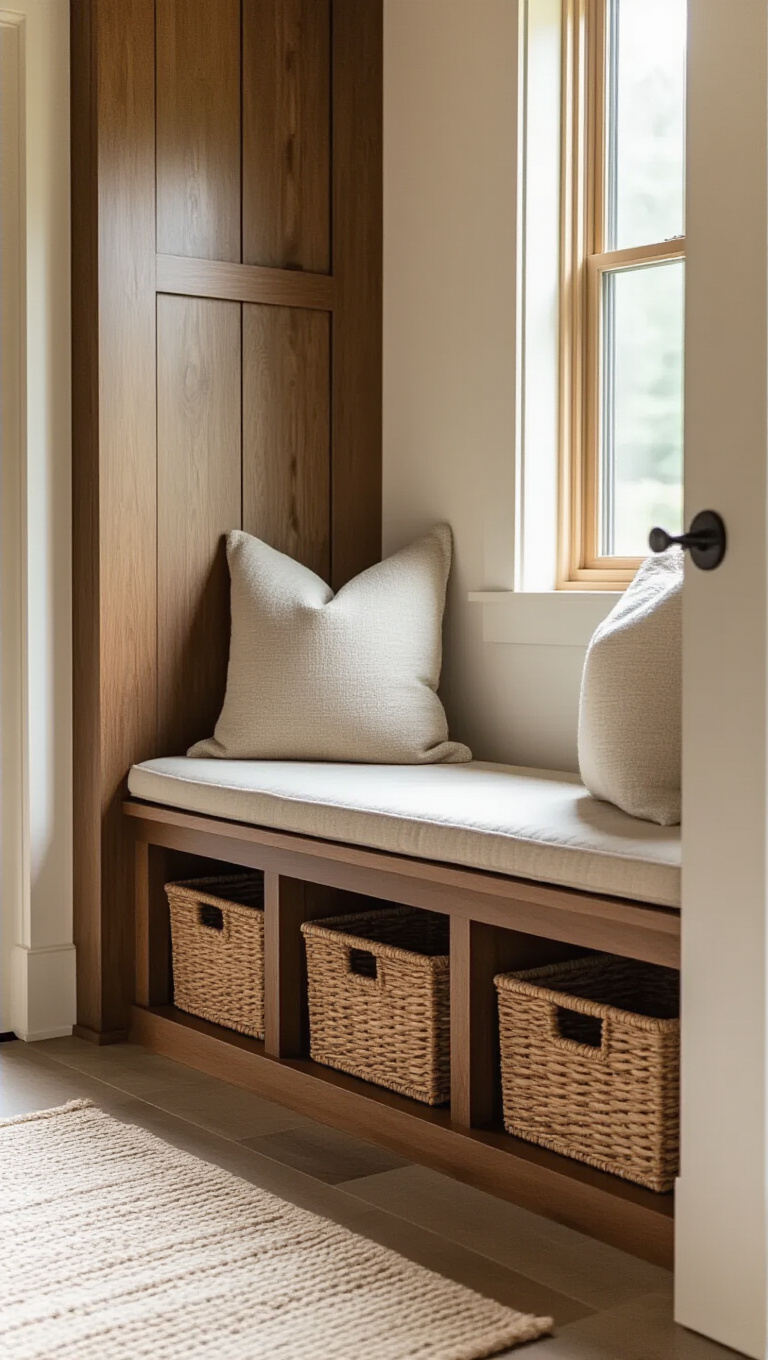 1. Maximize Functionality with a Built-In Mudroom Bench
