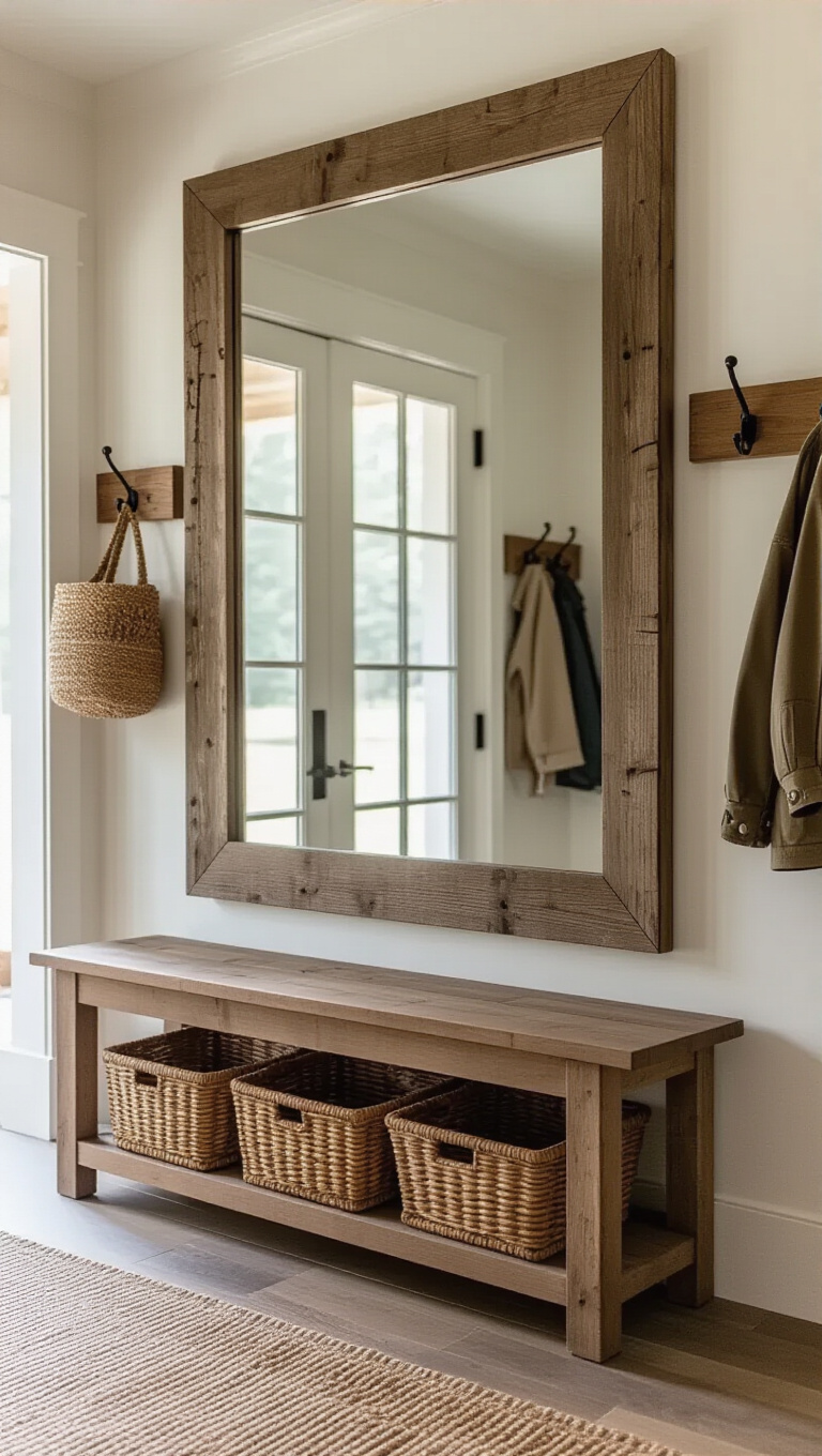 20. Transform Your Hallway with a Reflective Touch