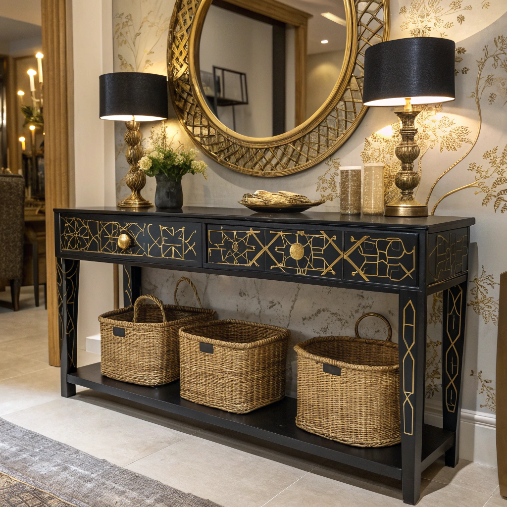 13. Blending Textures with Black and Gold