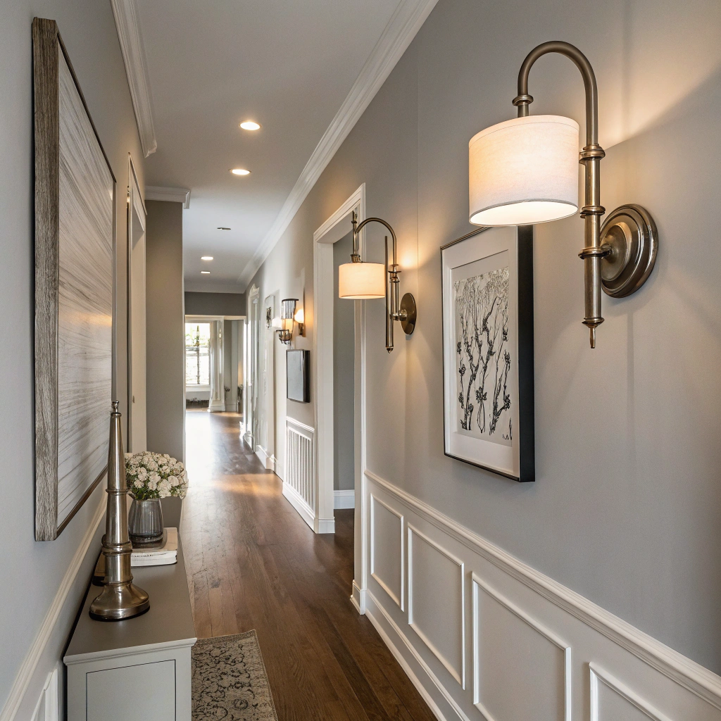 10. Space-Saving Wall Sconces for Narrow Hallways