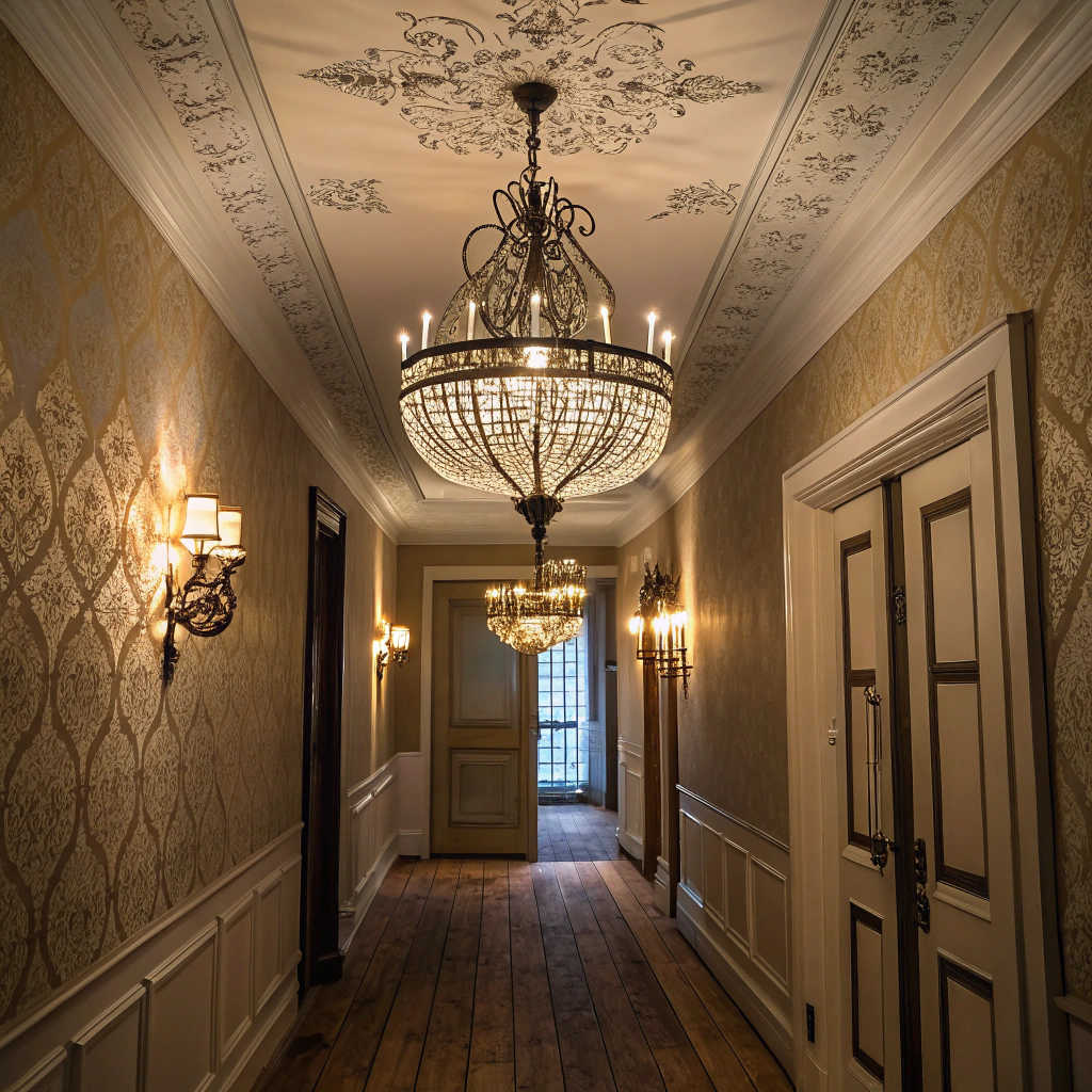 13. Illuminate with Vintage Charm in Hallway Lights