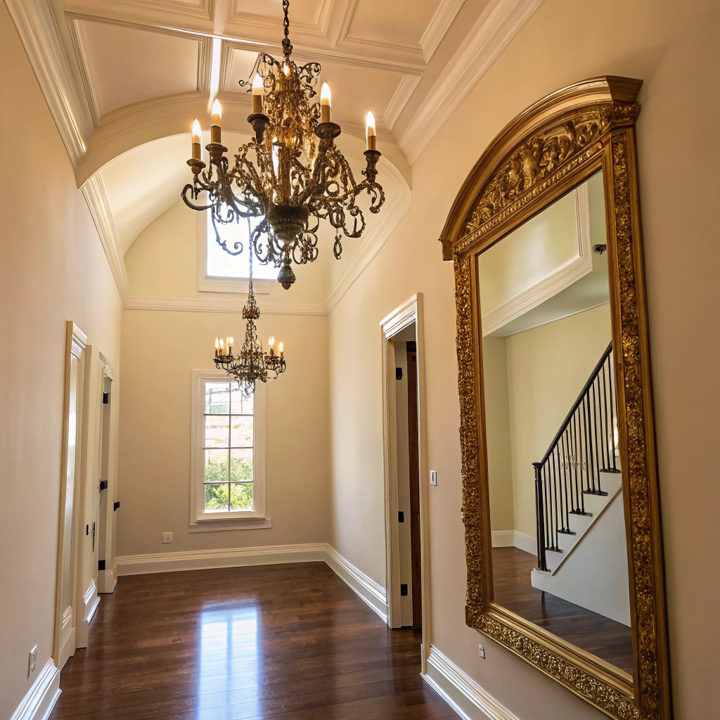 15. Reflective Elegance: Mirrors and Hallway Lights