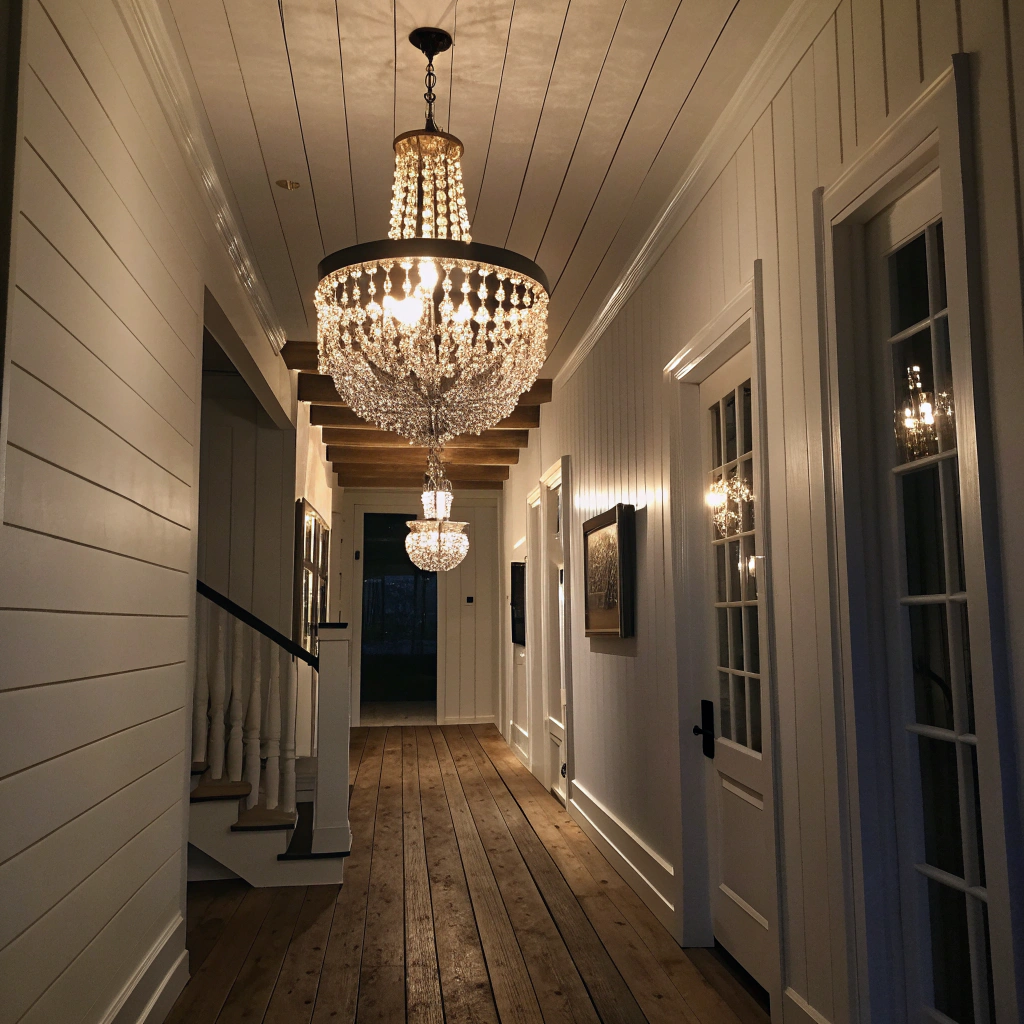 7. Elevate with Elegant Hallway Chandeliers