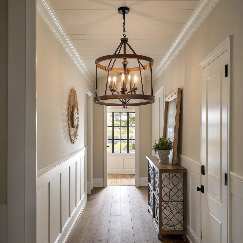 9. Making a Statement with Hallway Chandeliers