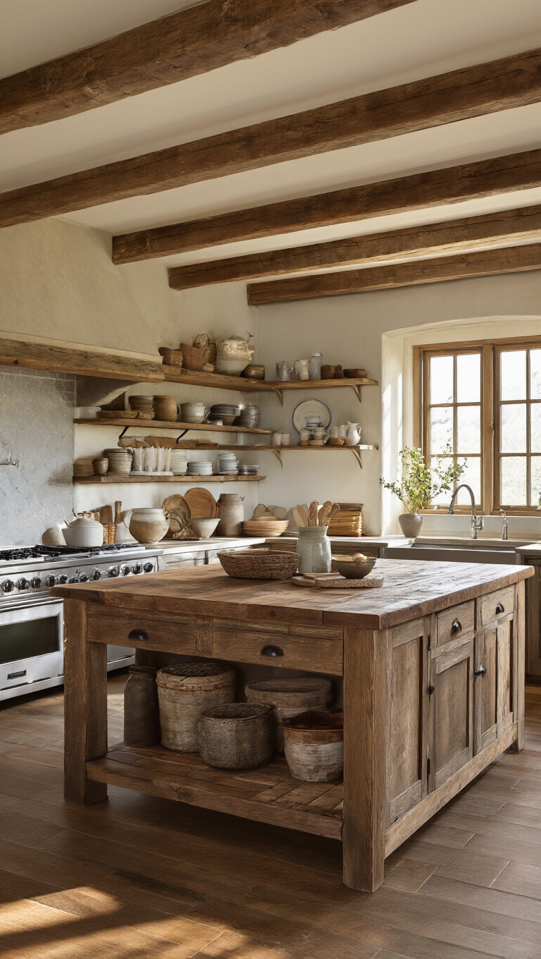 2. Use Weathered Wood Accents for Timeless Texture