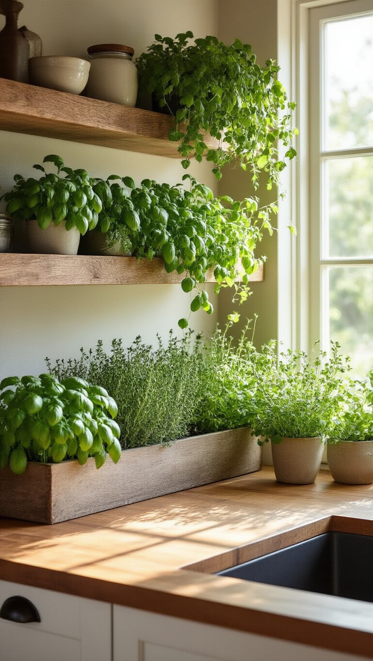 9. Bring in Nature with Indoor Herb Gardens