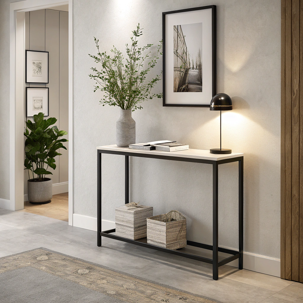 1. Embrace Minimalism with a Simple Console Table