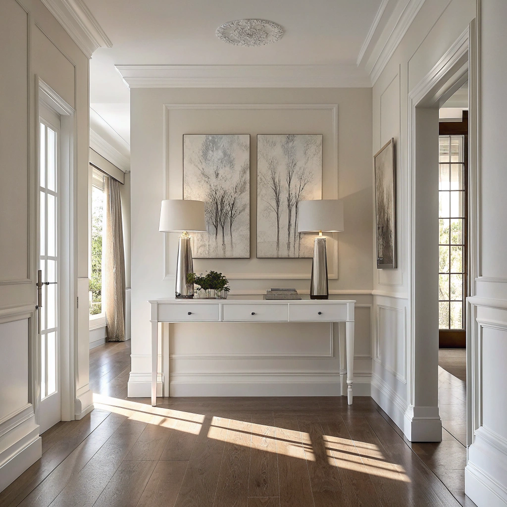 10. Embrace Minimalist Symmetry in Your Modern Hallway