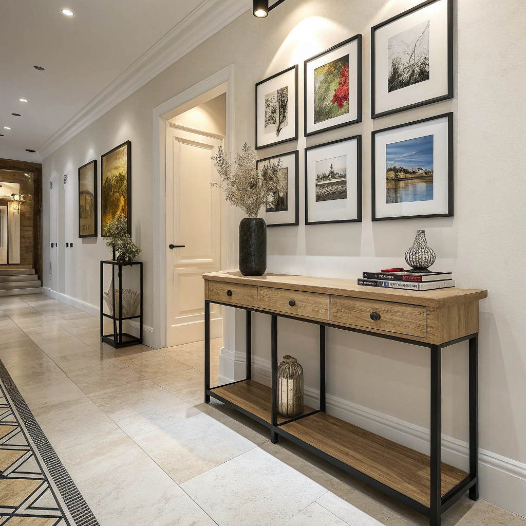 11. Elevate Your Space with a Striking Console Arrangement