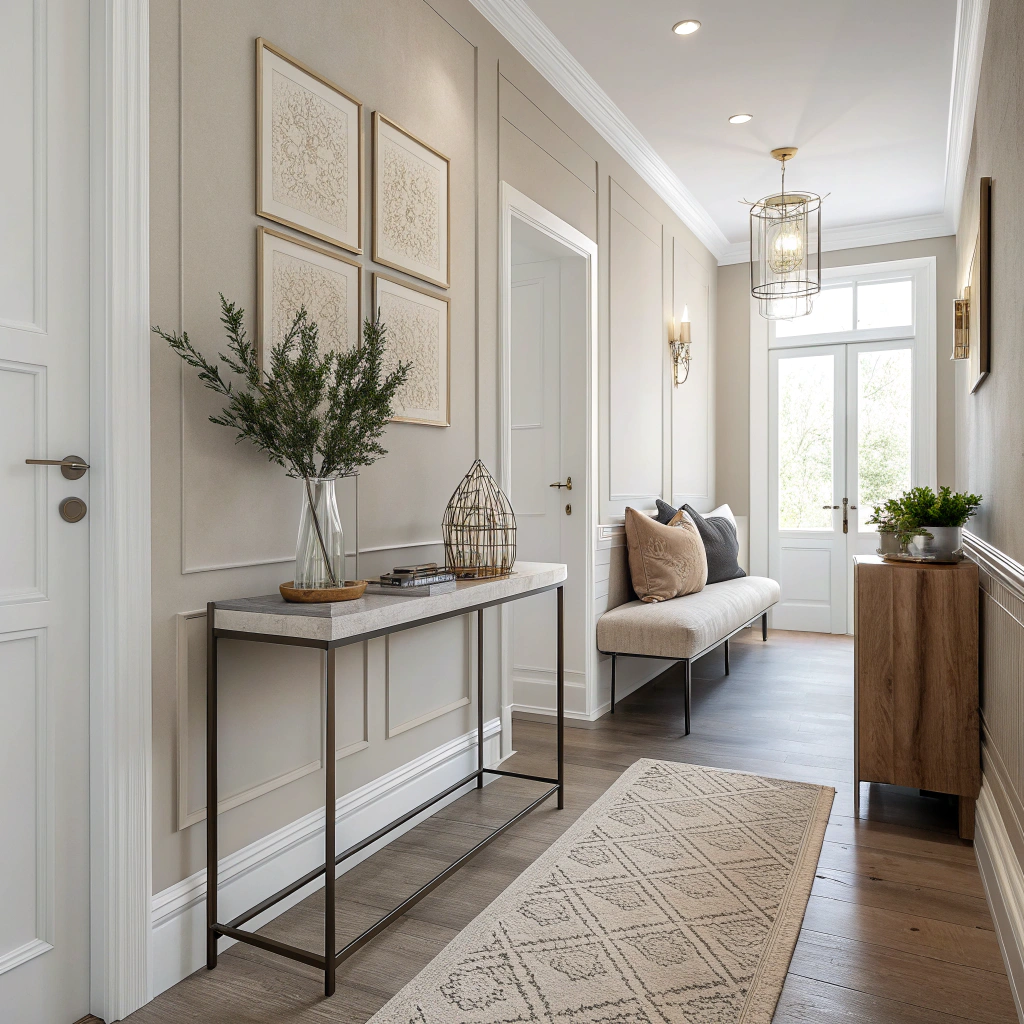 5. The Charm of a Neutral Hallway Palette