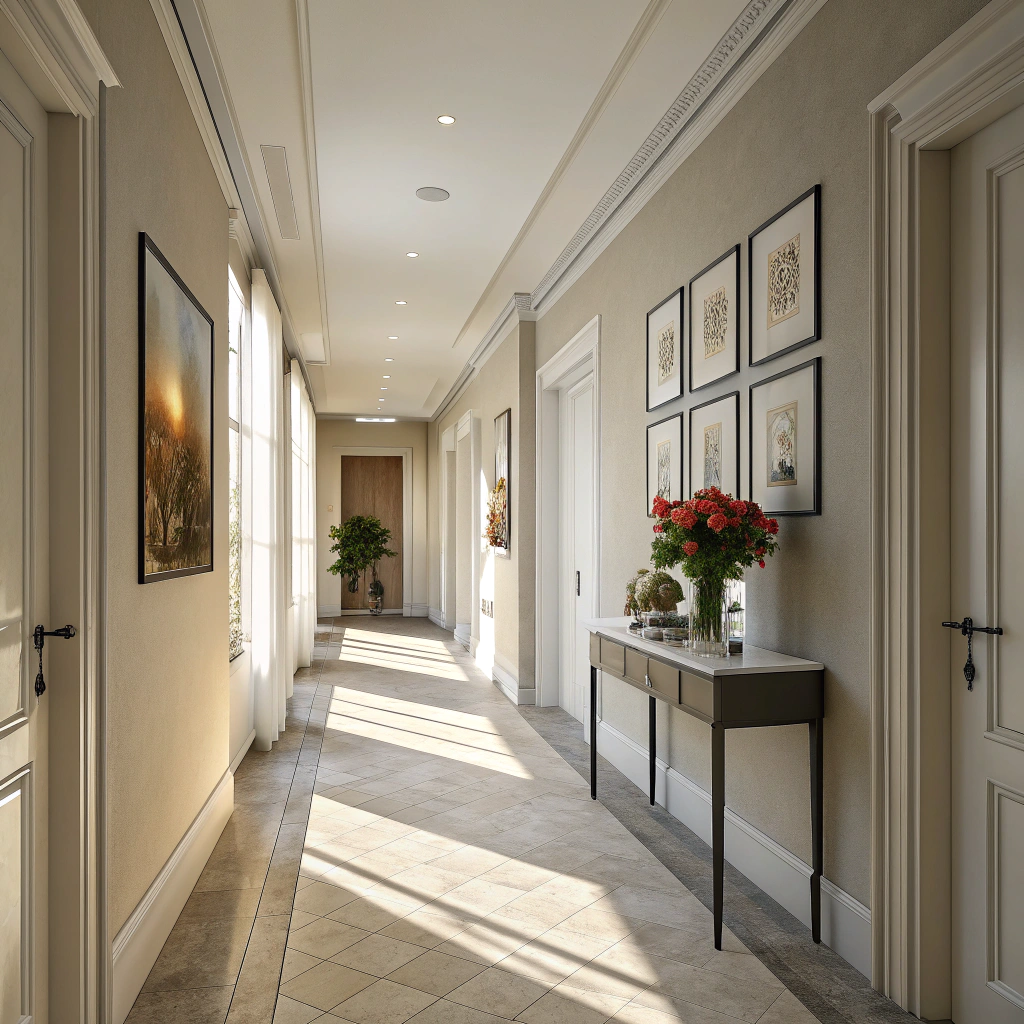 6. Neutral Tones: A Modern Hallway's Best Friend