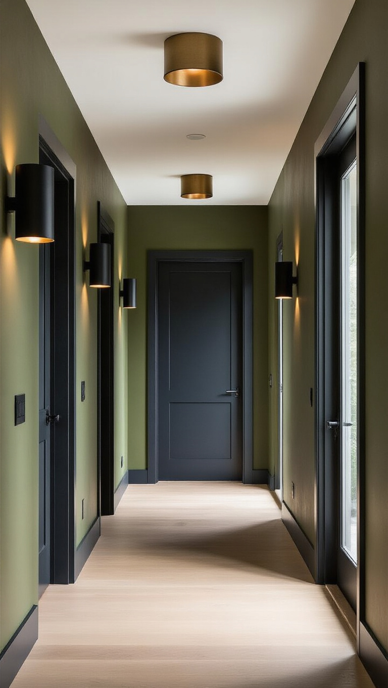 5. Refresh Your Entryway with Olive Green Allure