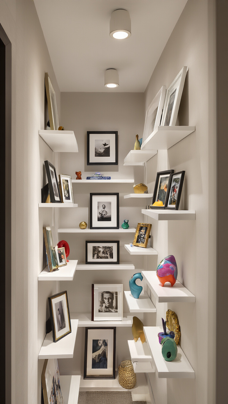 10. Utilize Shelves for a 3D Gallery Experience