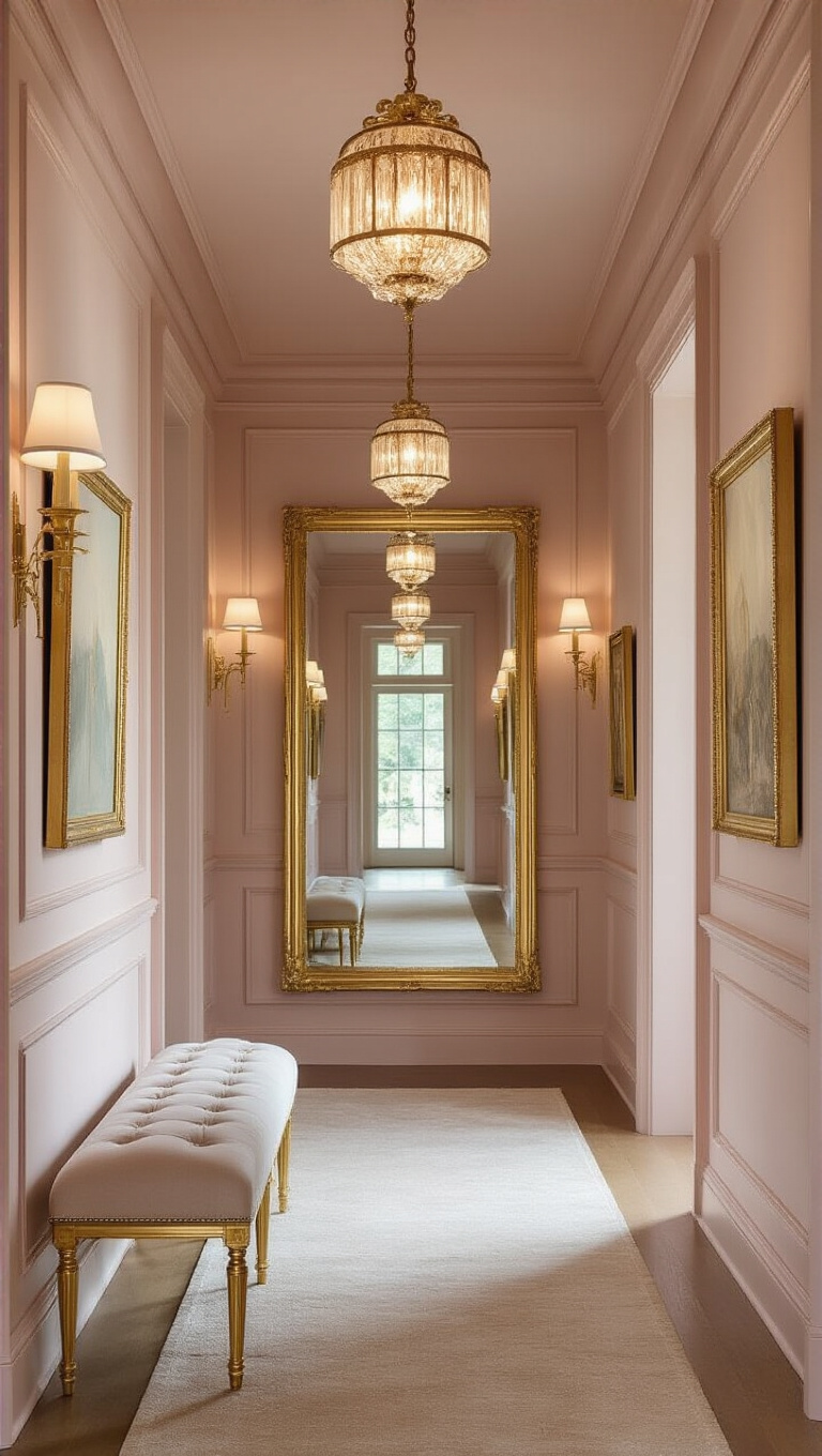 8. Luxurious Pink and Gold Passageway