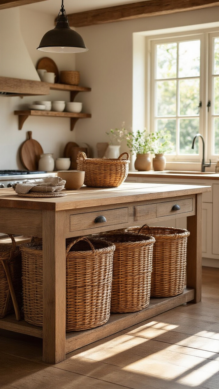 14. Woven Basket Storage