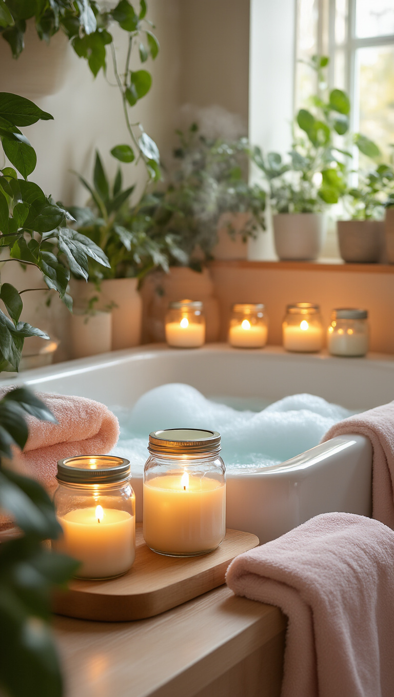 8. Create a Spa-like Ambiance with DIY Aromatic Candle Holders