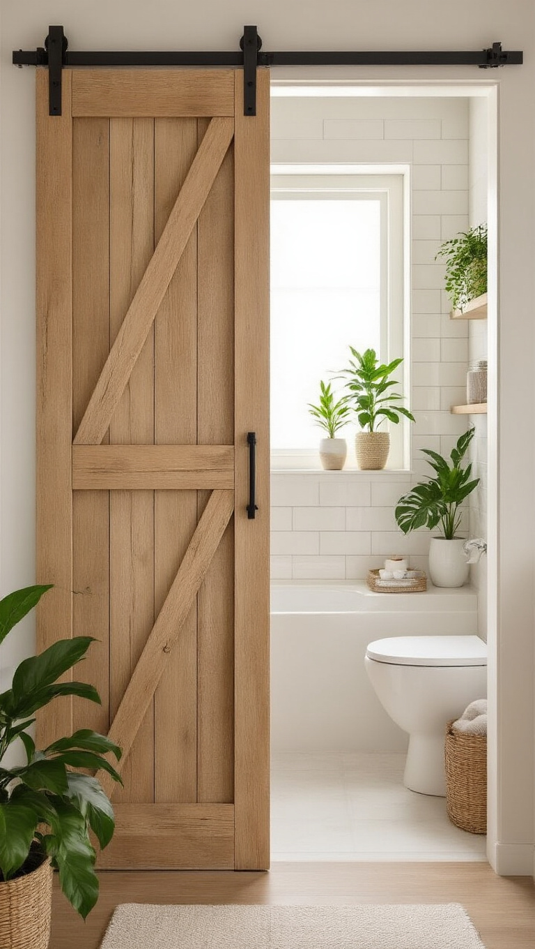 11. Install Space-Saving Sliding Barn Doors