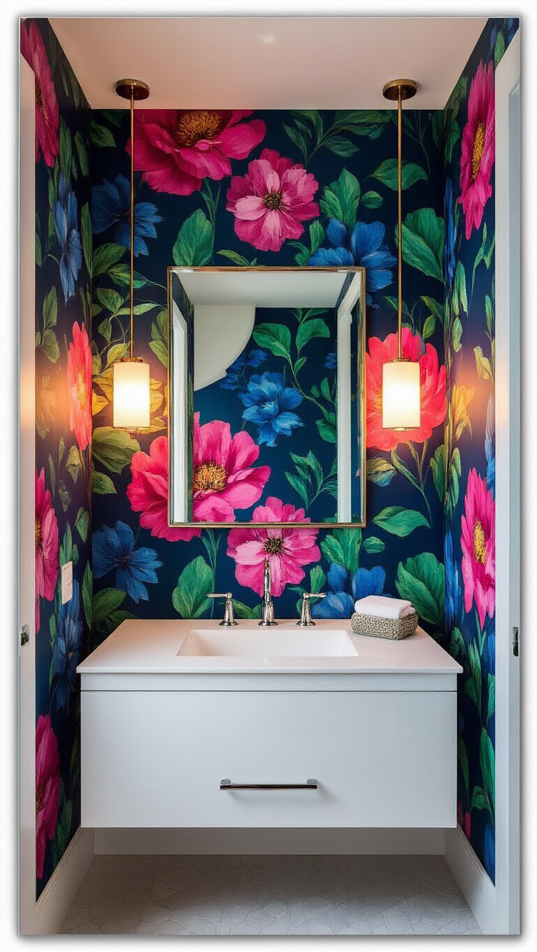 13. Add Statement Wallpaper to Make a Splash