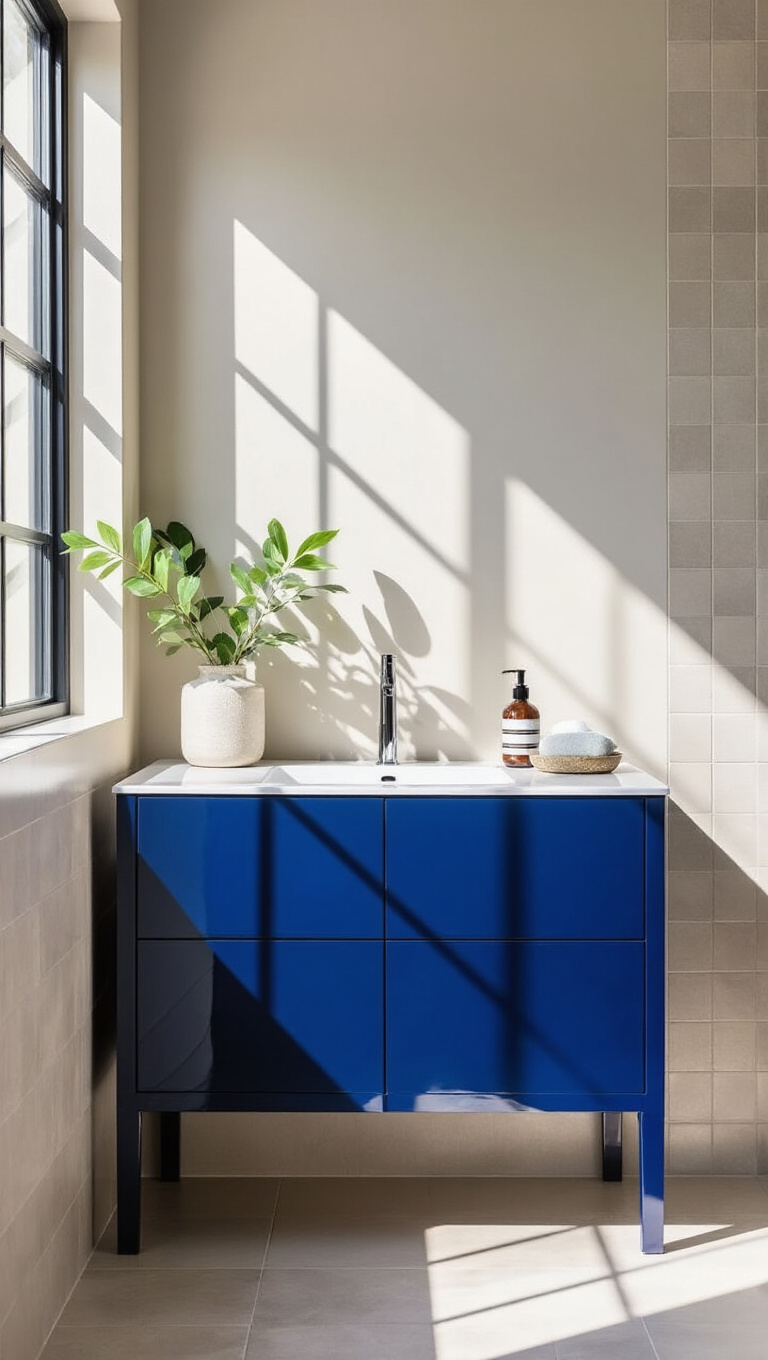 14. Colorful Accent Vanities for a Bold Statement