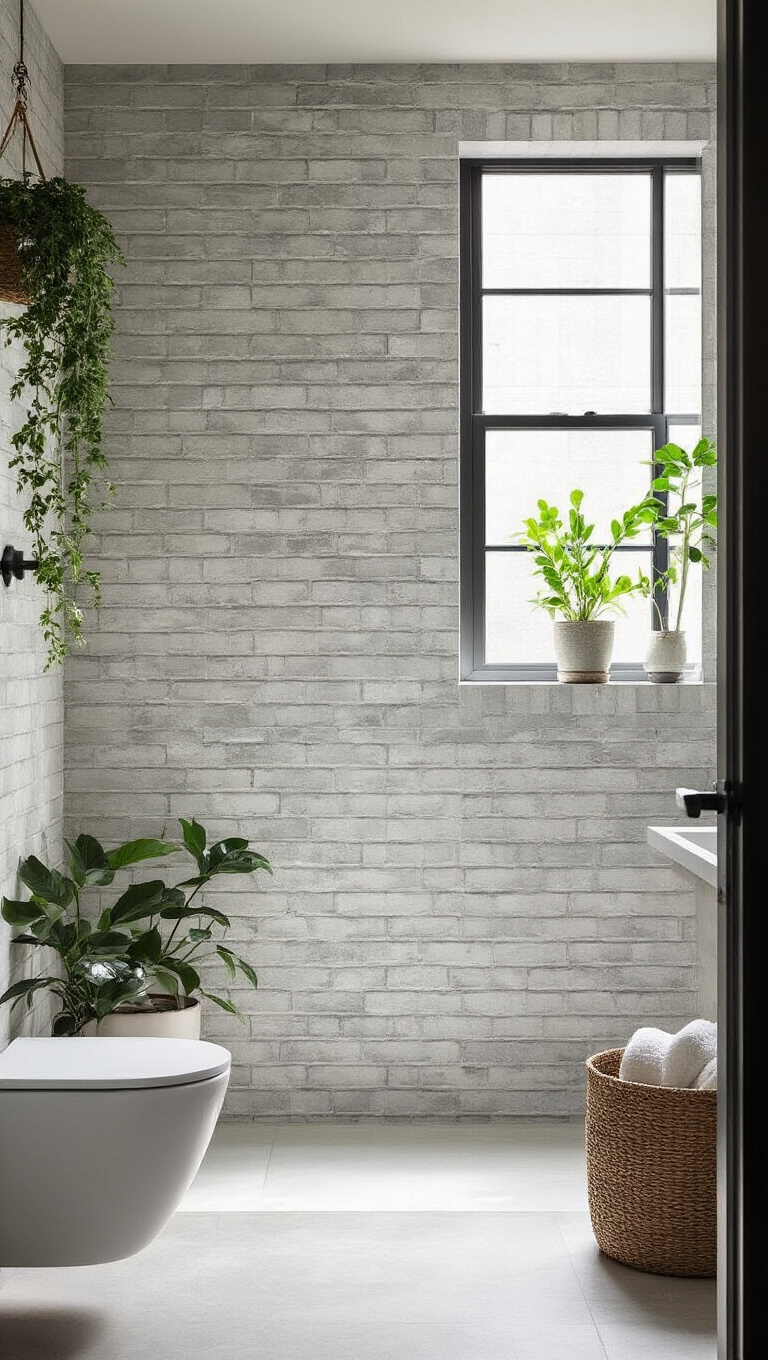 15. Textured Faux Brick for Urban Chic