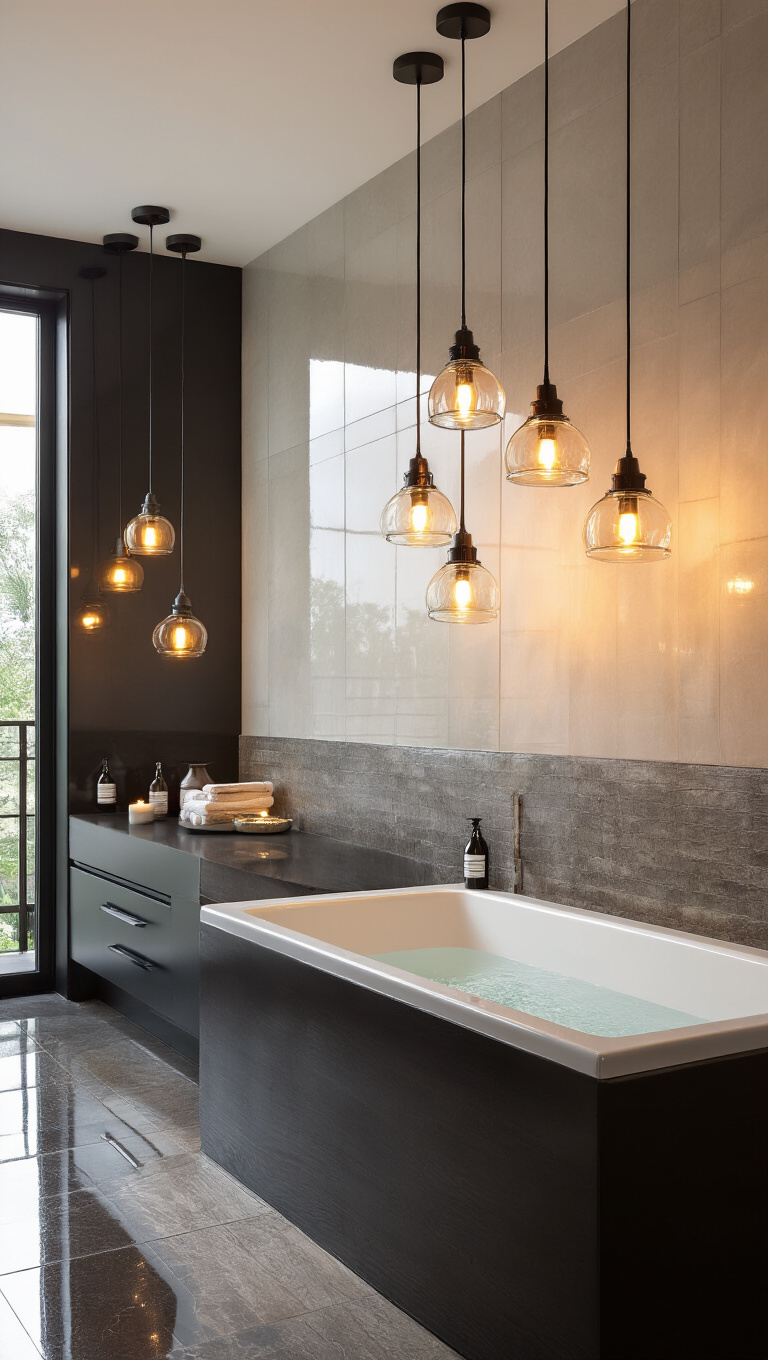 2. Dramatic Lighting with Pendant Fixtures