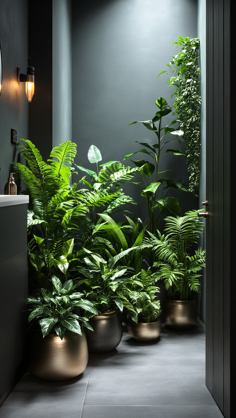 7. Bring the Outdoors In with Dark Greenery
