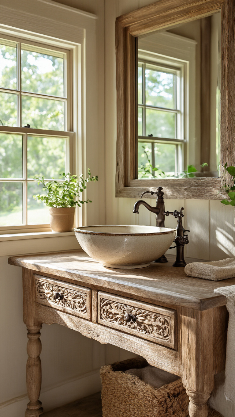 1. Vintage Vanity for a Charming Look