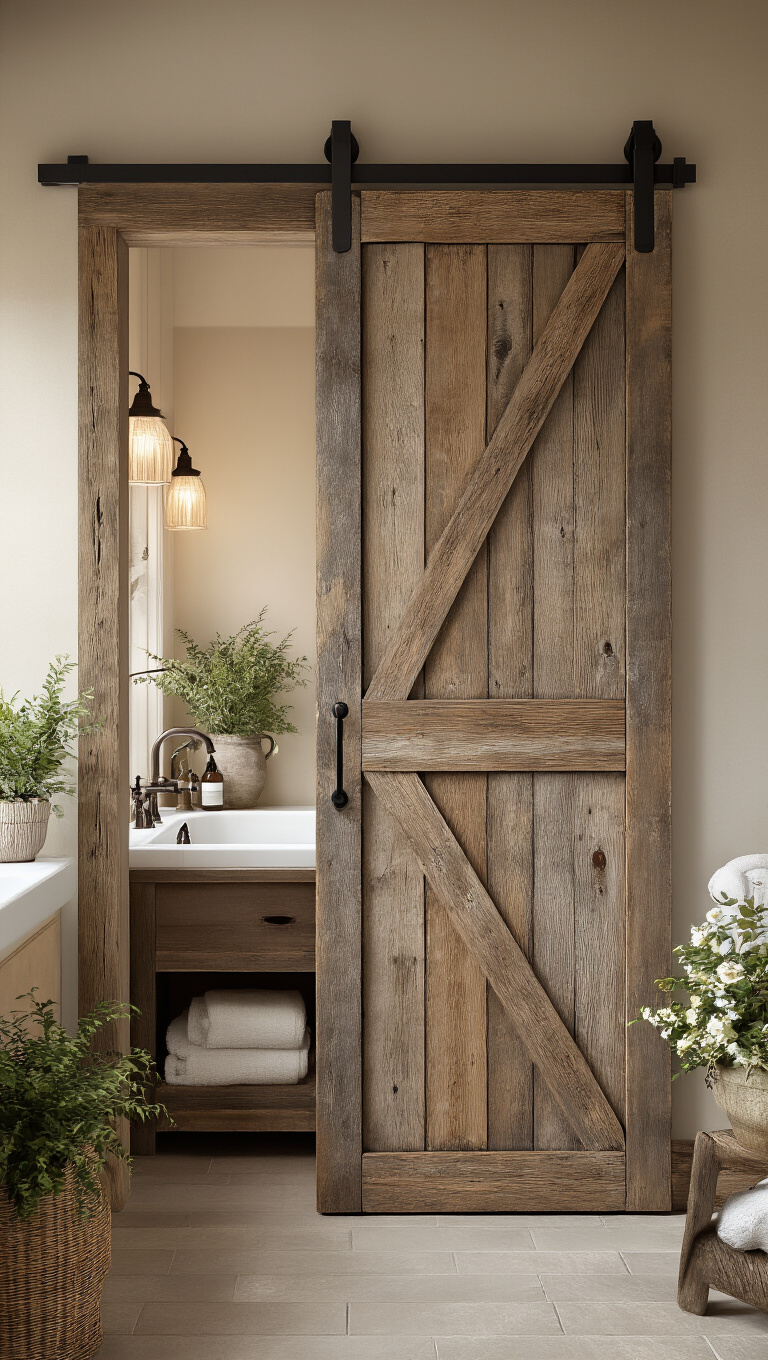 2. Barn Door Style for a Rustic Touch