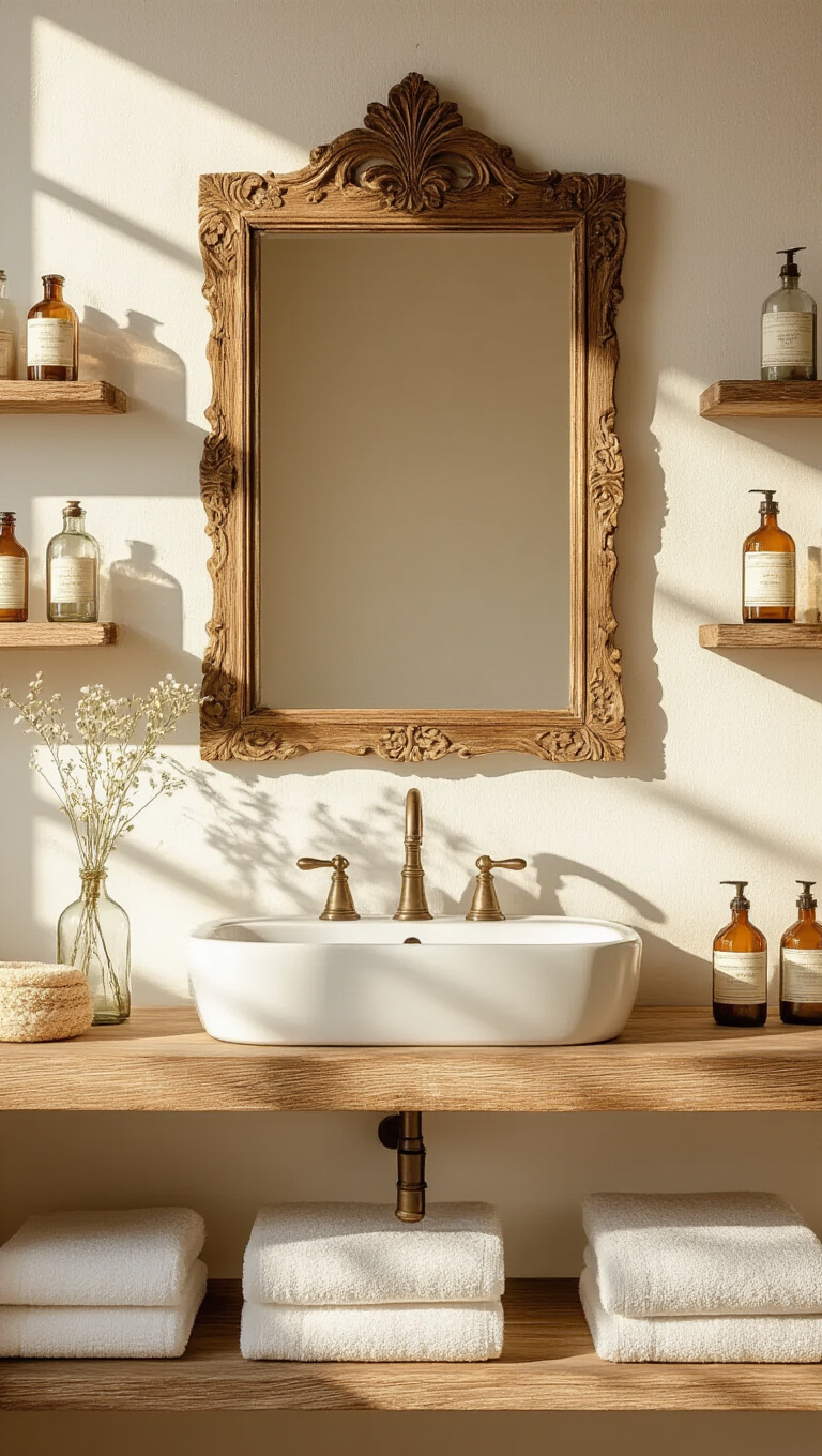 4. Antique Mirrors for Authentic Character