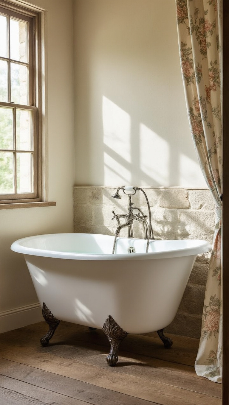 7. Install a Clawfoot Tub for Timeless Elegance