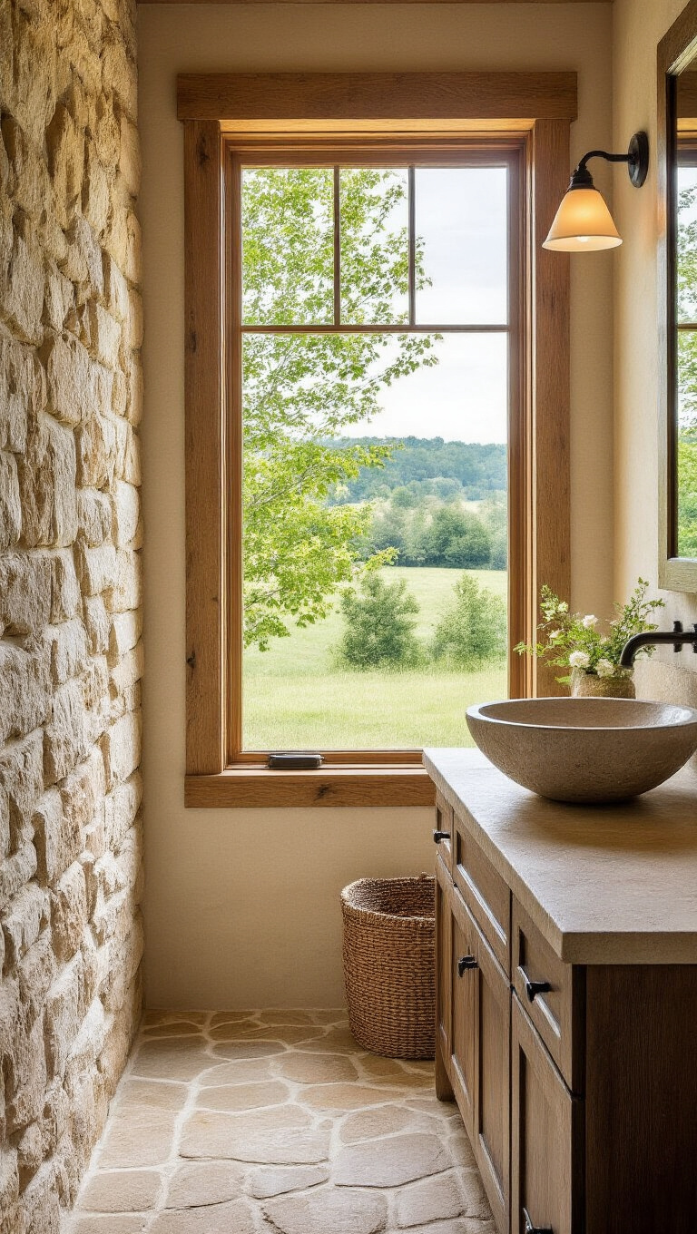 8. Incorporate Stone Elements for Earthy Appeal