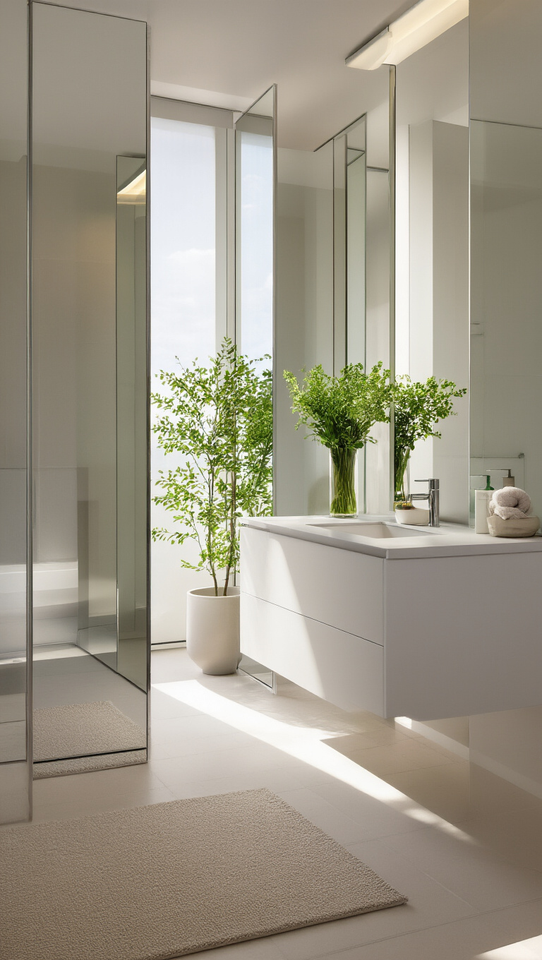 4. Transform with Floor-to-Ceiling Mirrors