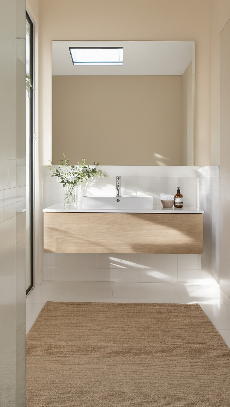 1. Maximize Space with Floating Vanities