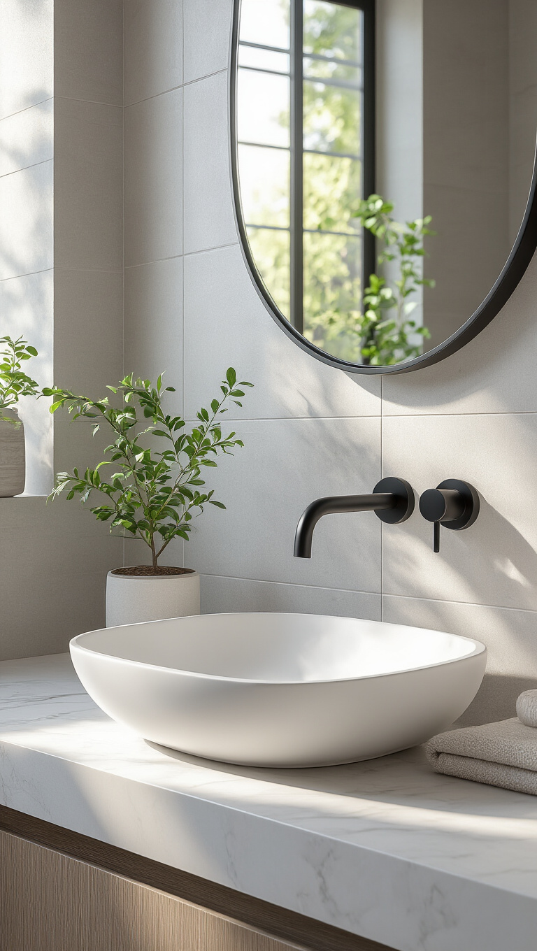 12. Install Stylish Wall-Mounted Faucets