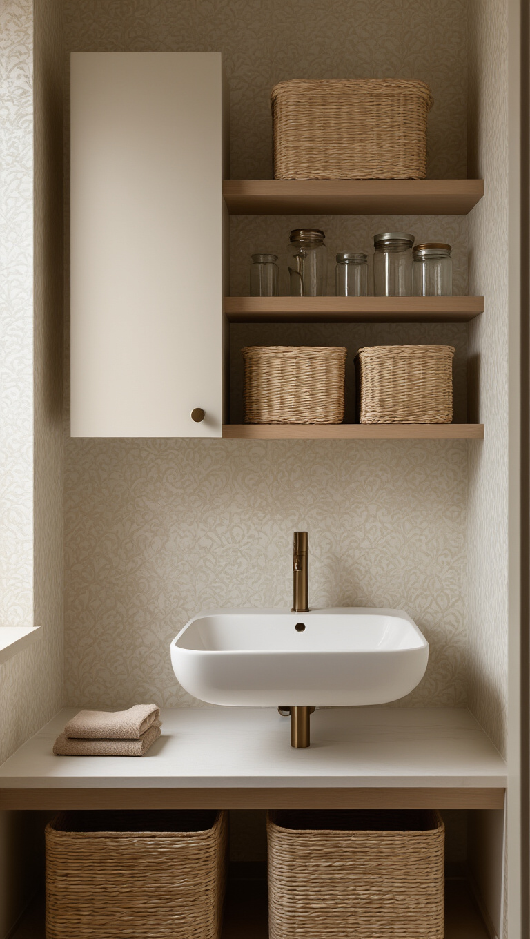 4. Install Compact, Stylish Storage Solutions