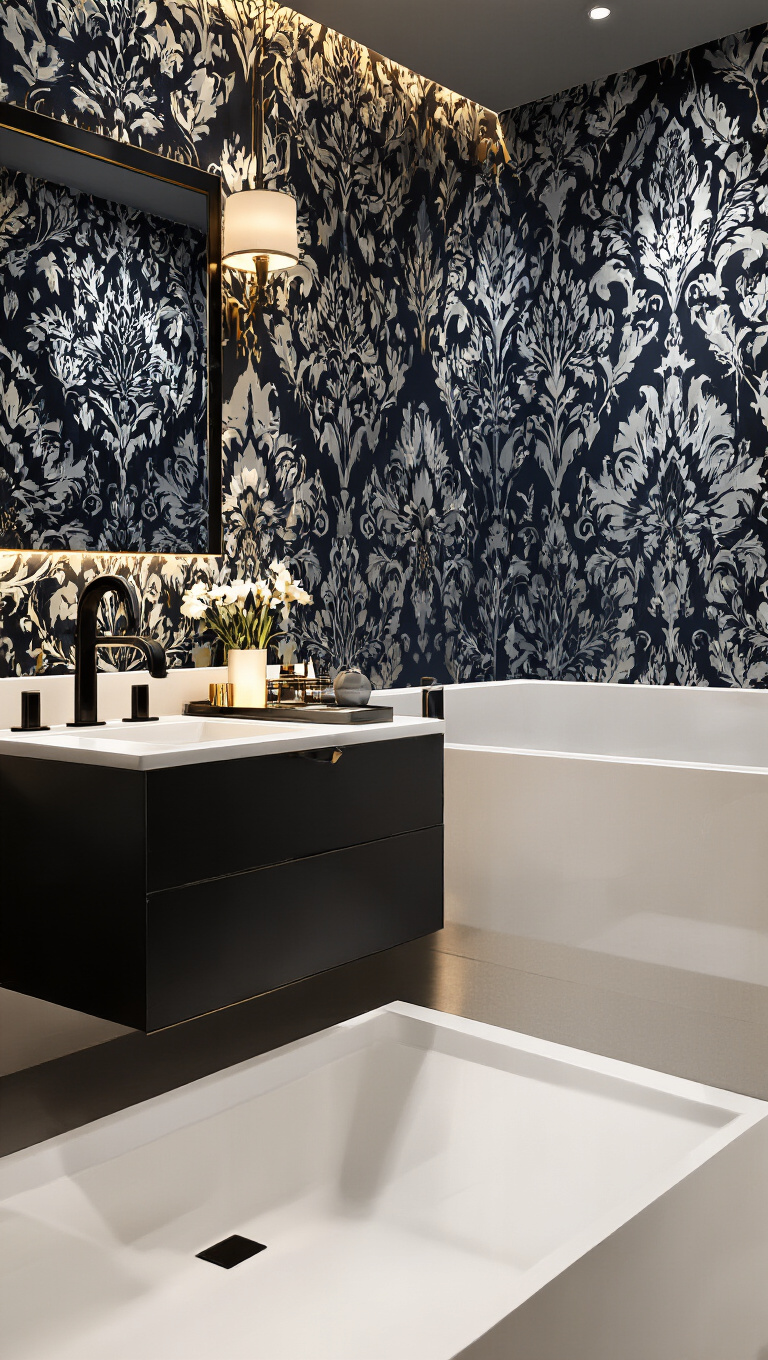 5. Utilize Bold Wallpaper Patterns