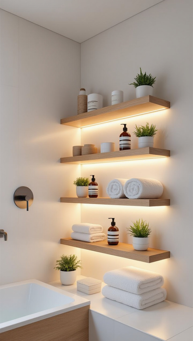1. Floating Shelves for Stylish Storage
