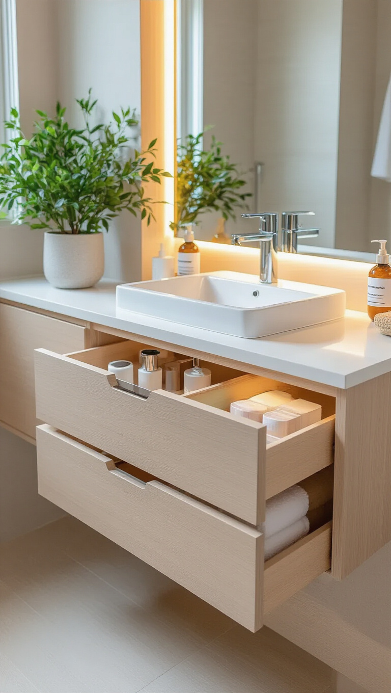 4. Install a Vanity with Built-in Storage