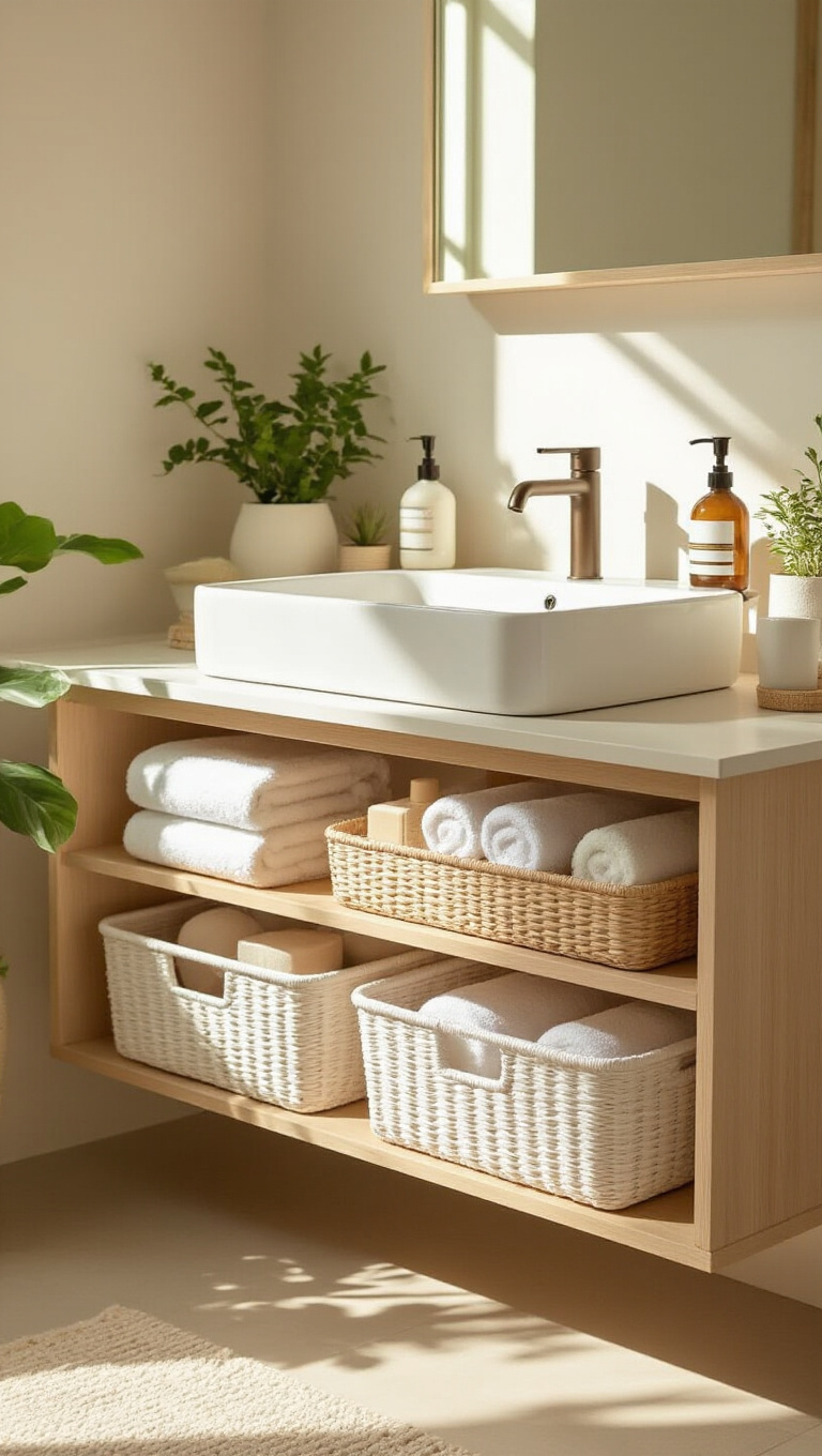 9. Utilize Undersink Storage Baskets