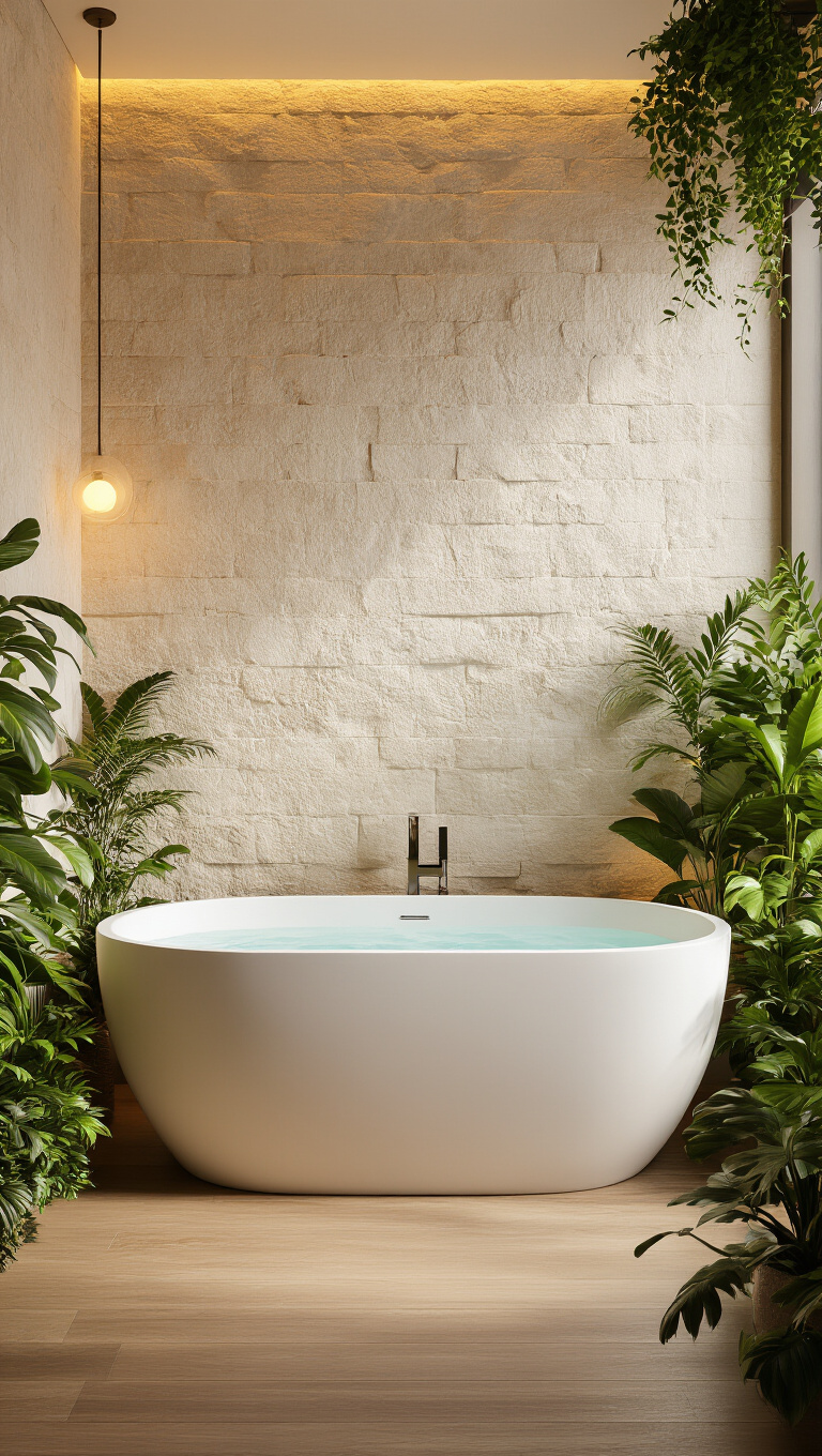 7. Embrace a Compact Freestanding Bathtub